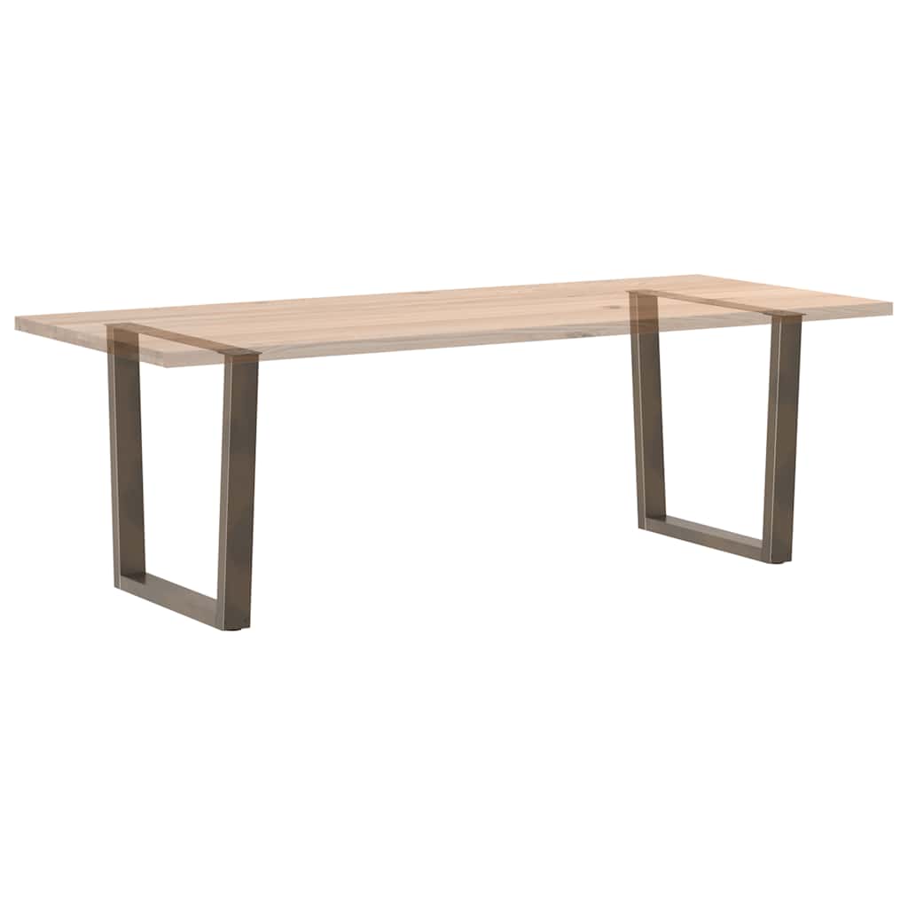 Pieds de table à manger en forme de V, 2 pièces, acier naturel, 90 x (72-73,3) cm - XIOS