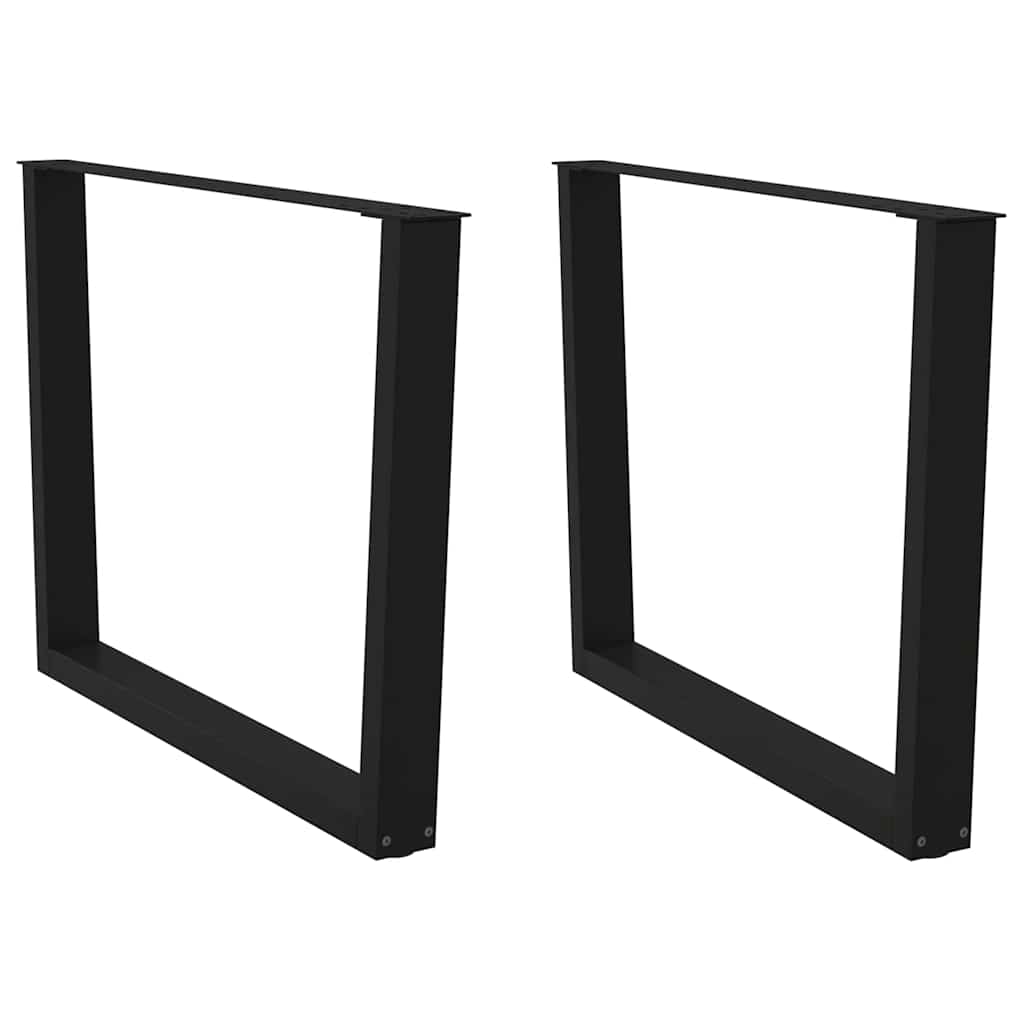 Pieds de table à manger en forme de V, 2 pièces, noir, 100 x (72-73,3) cm, acier - XIOS