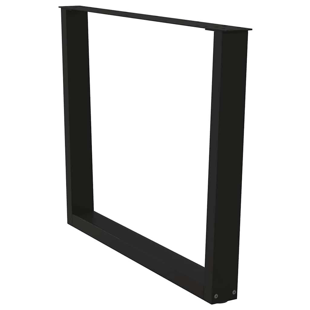 Pieds de table à manger en forme de V, 2 pièces, noir, 100 x (72-73,3) cm, acier - XIOS