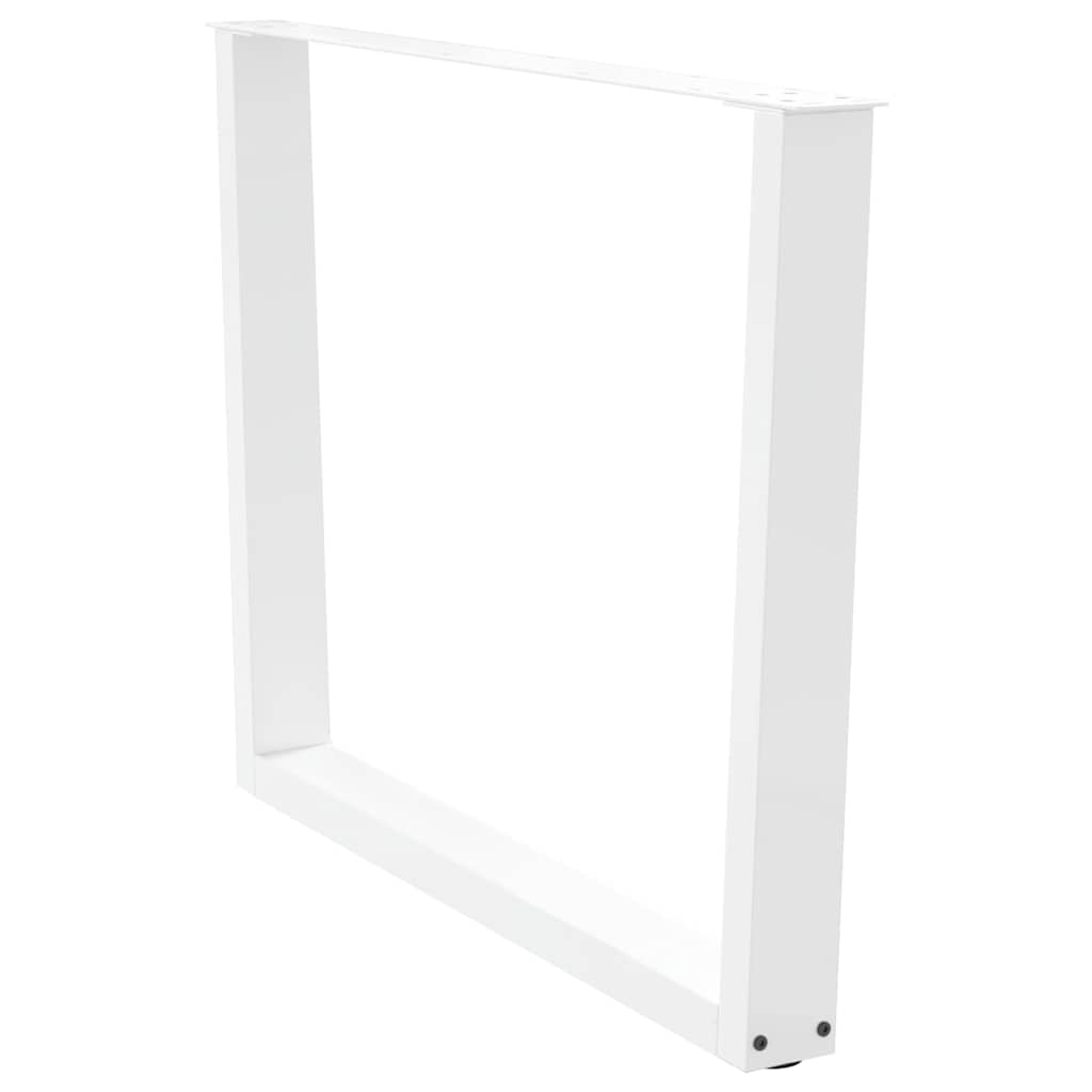 Pieds de table à manger en forme de V, 2 pièces, blanc, 100 x (72-73,3) cm, acier - XIOS