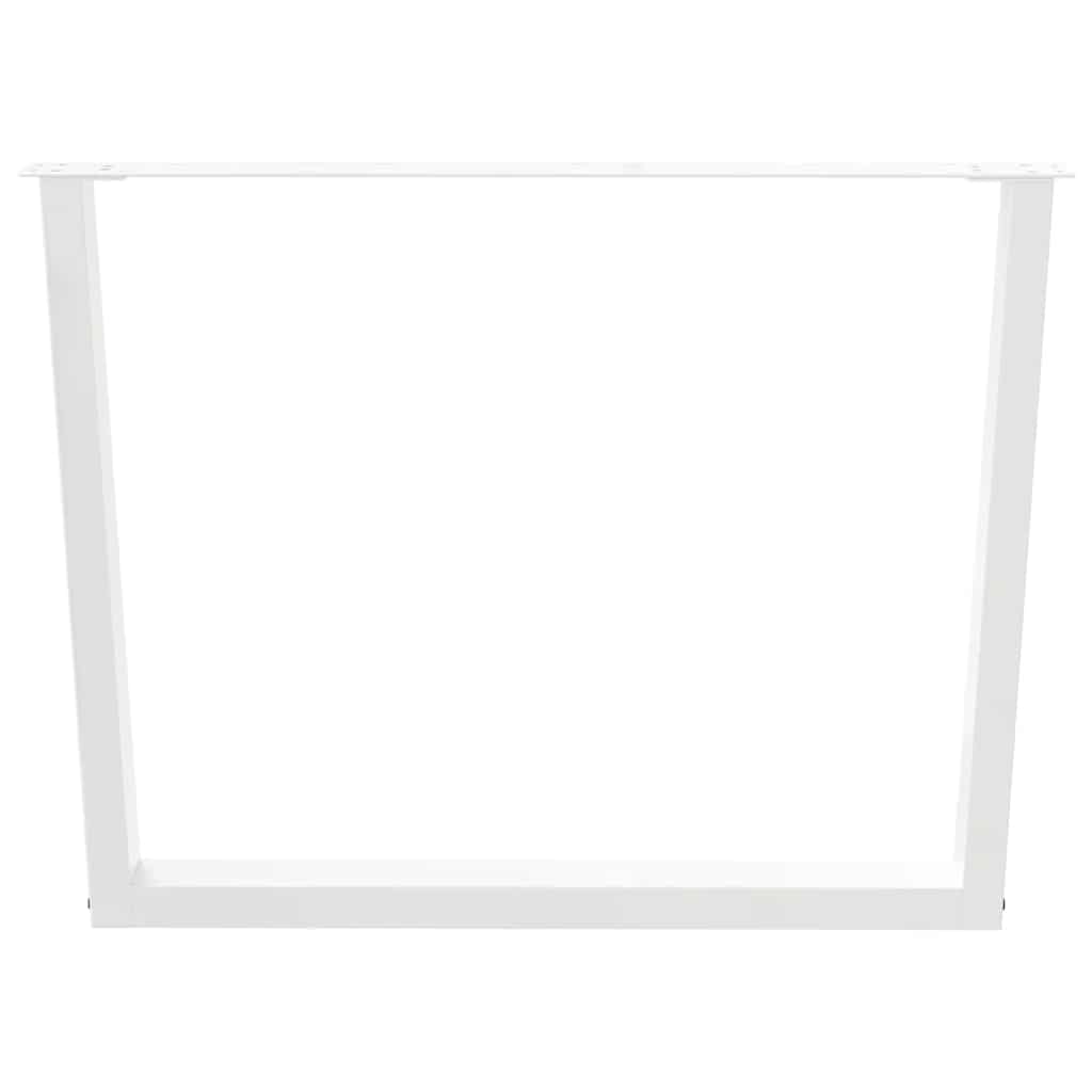 Pieds de table à manger en forme de V, 2 pièces, blanc, 100 x (72-73,3) cm, acier - XIOS