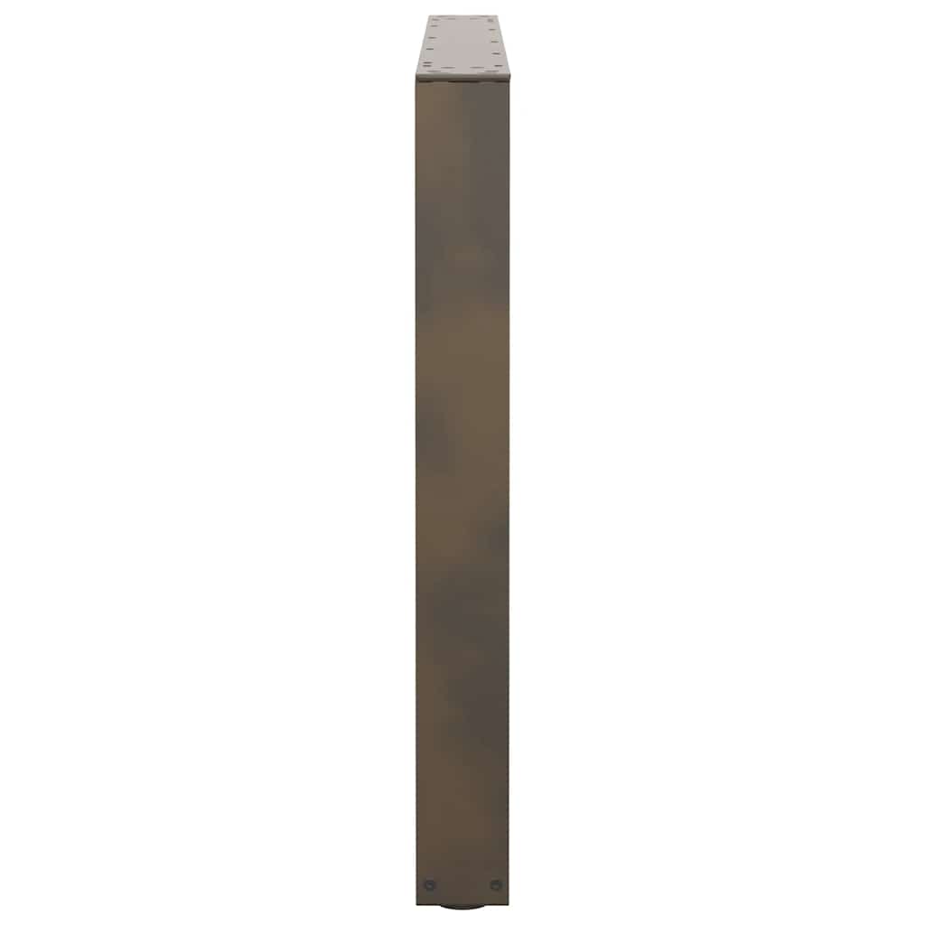 Pieds de table à manger en forme de V, 2 pièces, acier naturel, 100 x (72-73,3) cm - XIOS