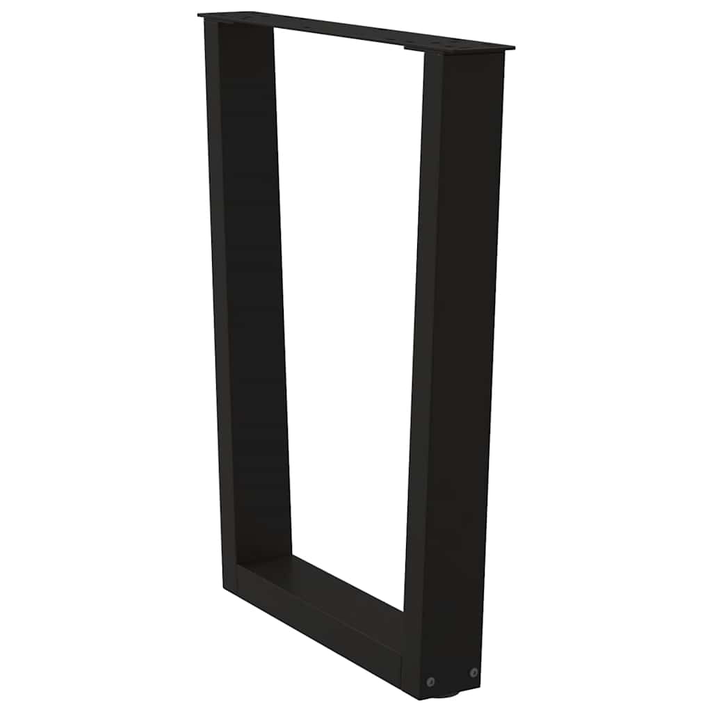 Pieds de table à manger en V 3 pièces Noir 70 x (72-73,3) cm Acier - XIOS