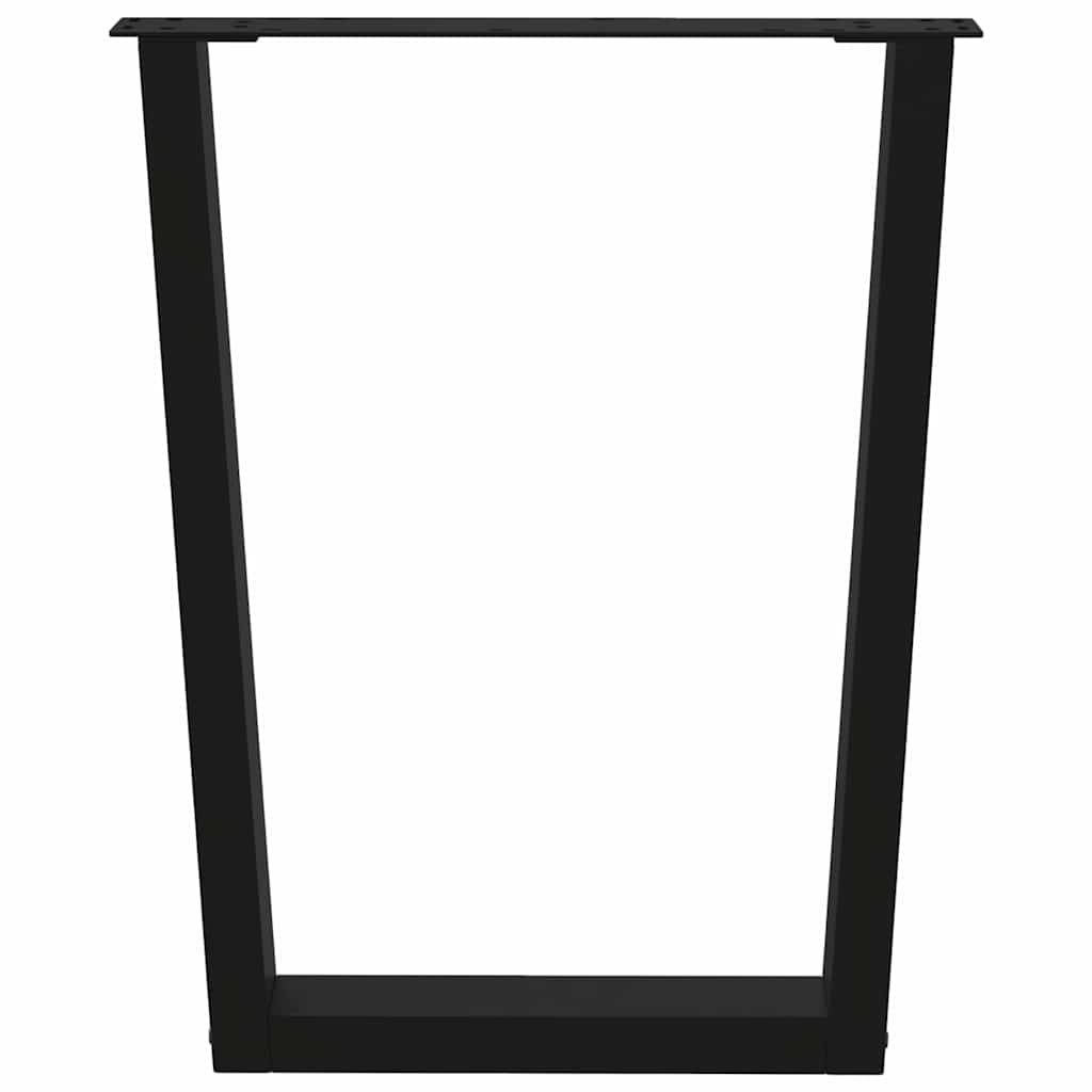 Pieds de table à manger en V 3 pièces Noir 70 x (72-73,3) cm Acier - XIOS