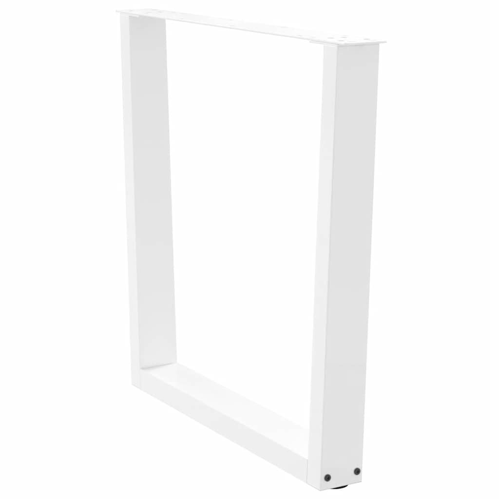 Pieds de table à manger en V 3 pièces Blanc 90 x (72-73,3) cm Acier - XIOS