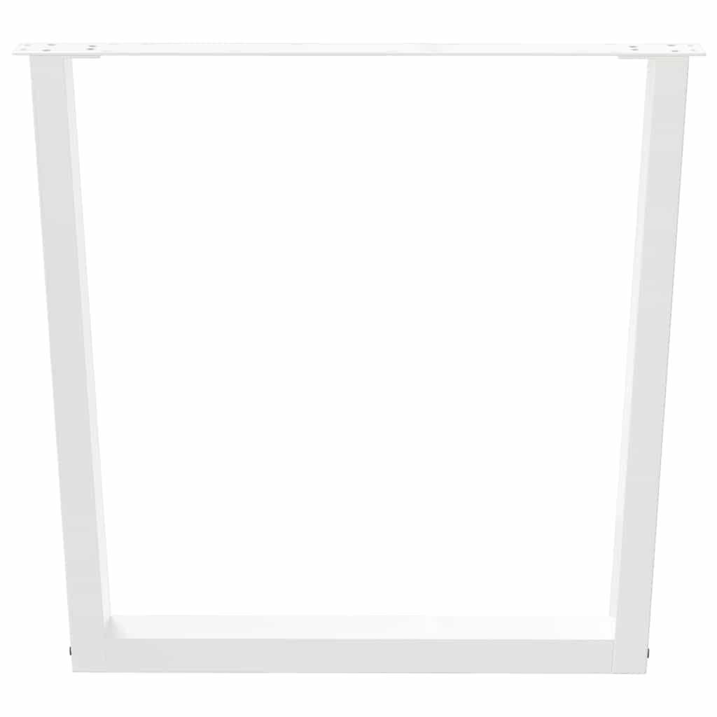 Pieds de table à manger en V 3 pièces Blanc 90 x (72-73,3) cm Acier - XIOS
