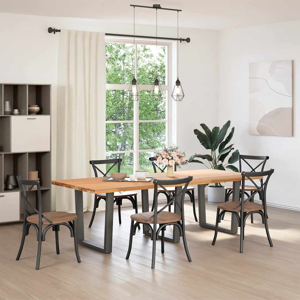 Pieds de table à manger en forme de V 3 pièces Anthracite 90 x (72-73,3) cm Acier - XIOS