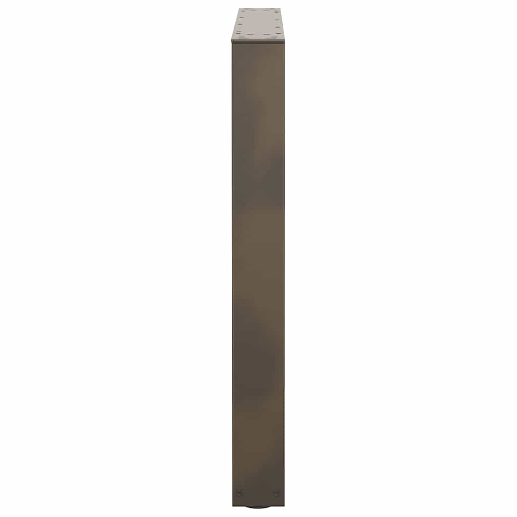 Pieds de table à manger en forme de V, 3 pièces, acier naturel, 90 x (72-73,3) cm - XIOS