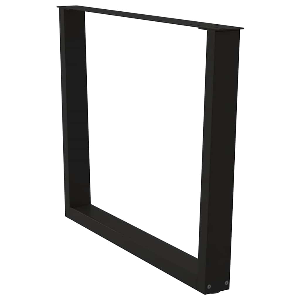 Pieds de table à manger en forme de V, 3 pièces, noir, 100 x (72-73,3) cm, acier - XIOS