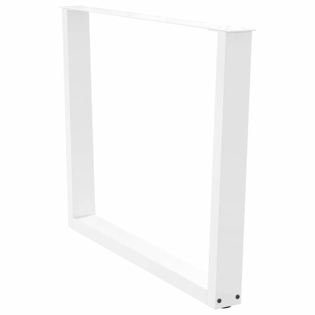 Pieds de table à manger en forme de V, 3 pièces, blanc, 100 x (72-73,3) cm, acier - XIOS