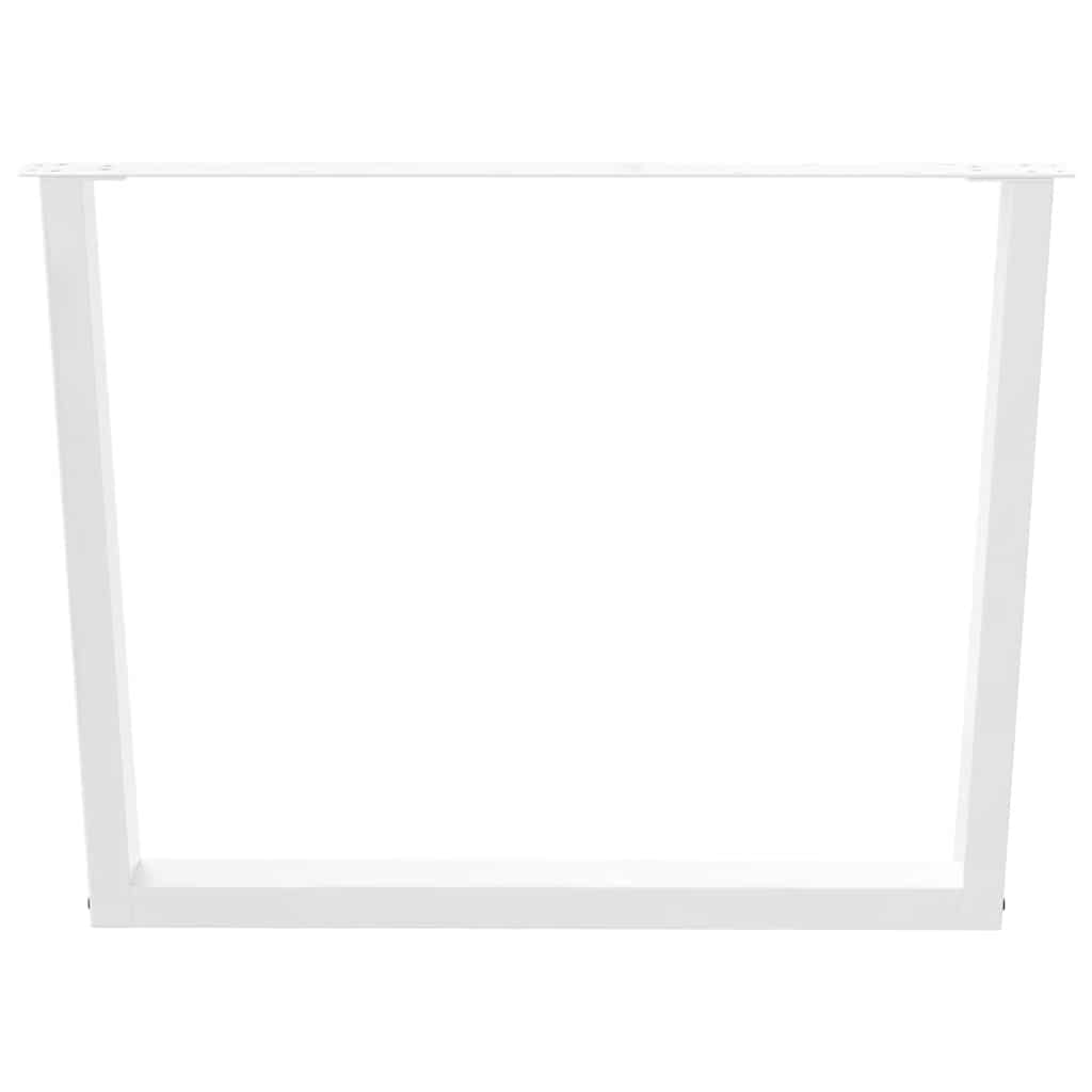 Pieds de table à manger en forme de V, 3 pièces, blanc, 100 x (72-73,3) cm, acier - XIOS