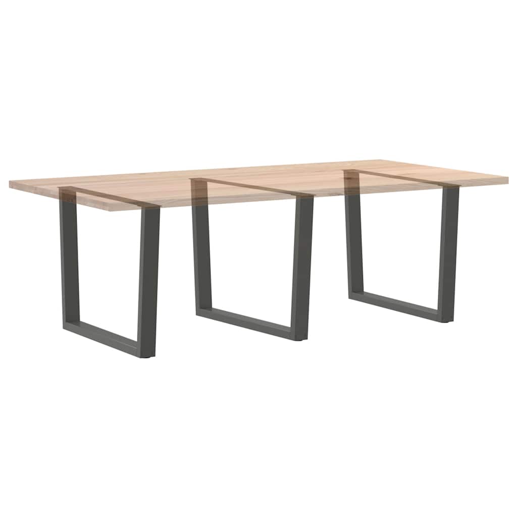 Pieds de table à manger en forme de V, 3 pièces, anthracite, 100 x (72-73,3) cm, acier - XIOS