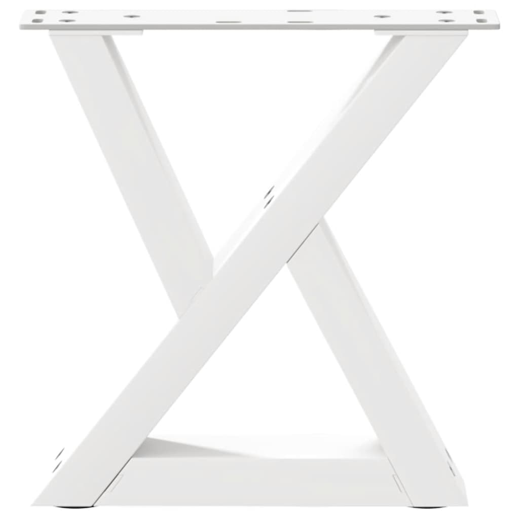 Pieds de table basse 2 pièces Blanc 30 x (30-31,3) cm Acier - XIOS
