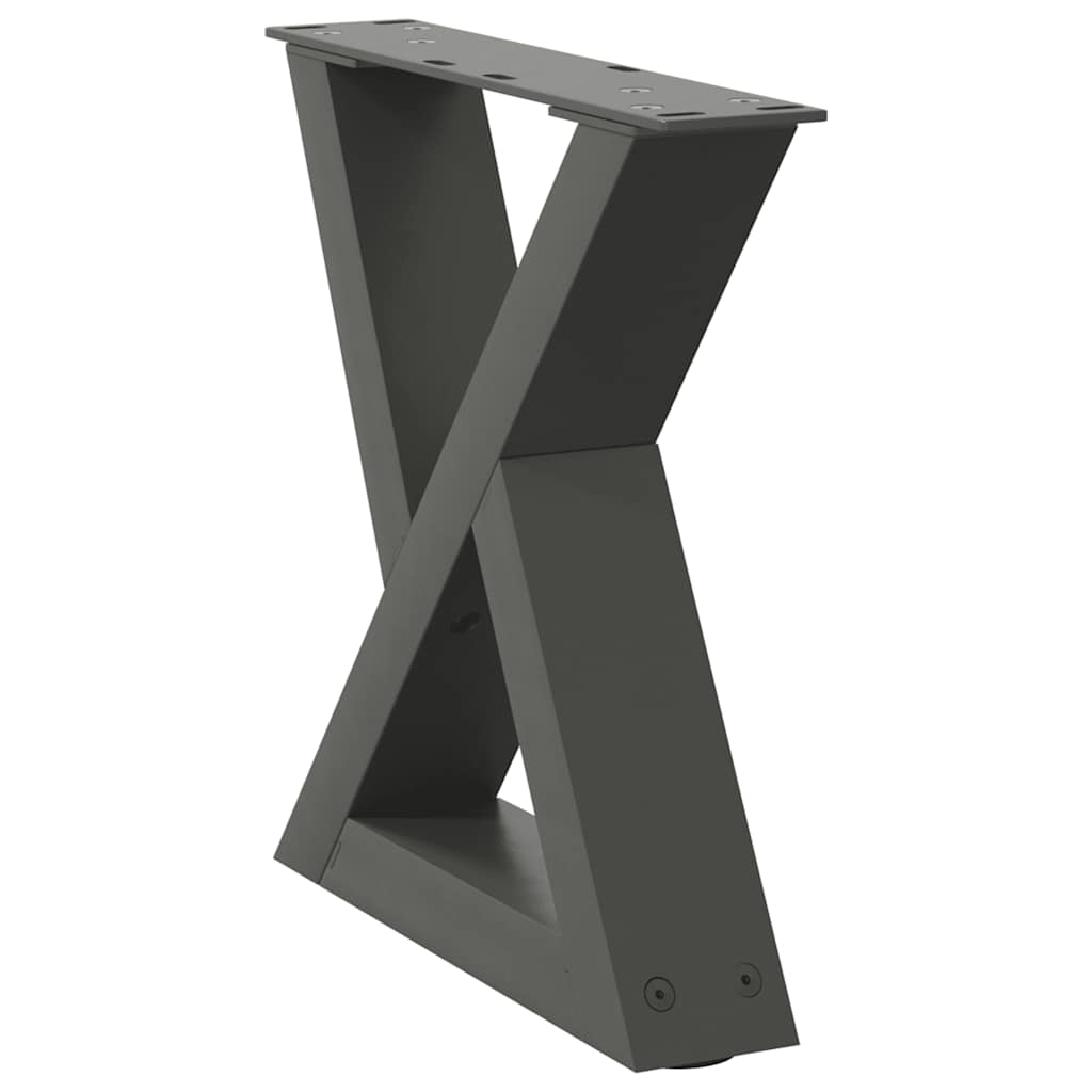 Pieds de table basse 2 pièces Anthracite 30 x (30-31,3) cm Acier - XIOS
