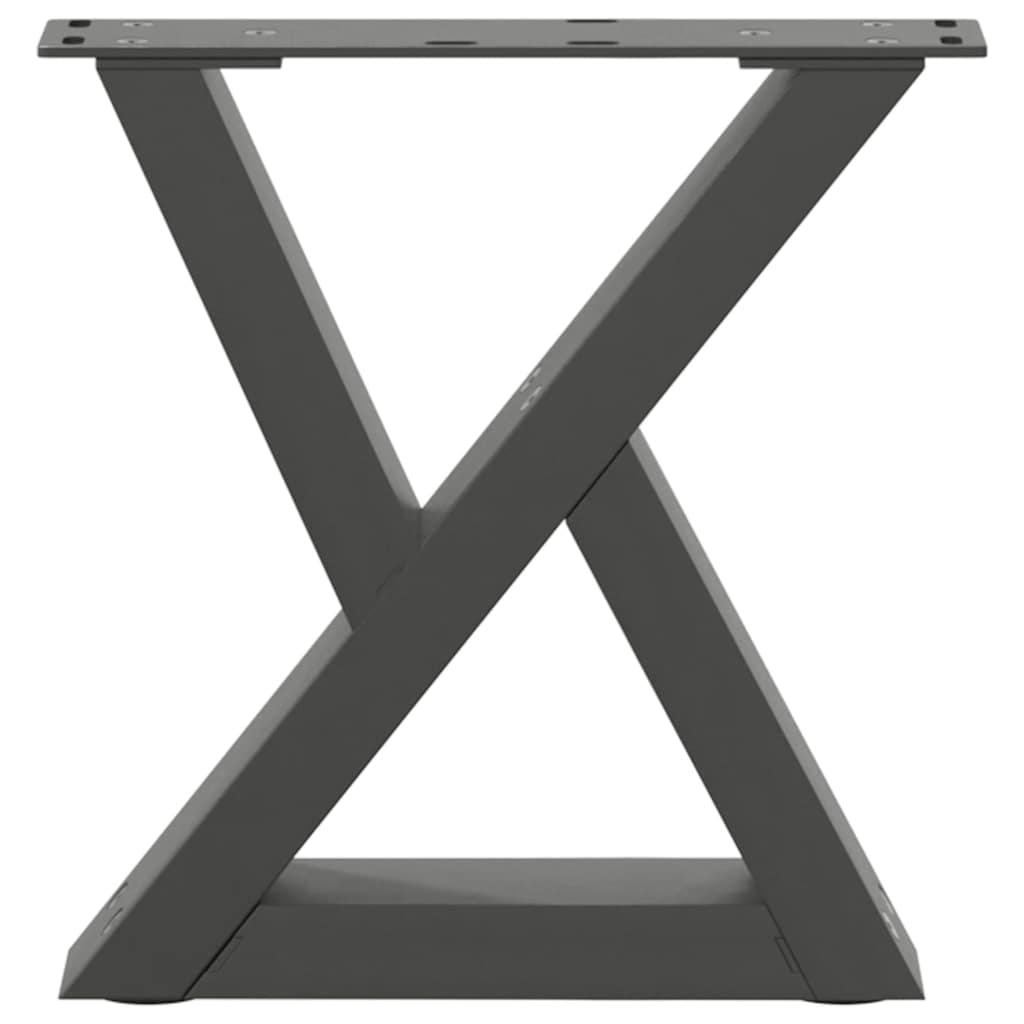Pieds de table basse 2 pièces Anthracite 30 x (30-31,3) cm Acier - XIOS