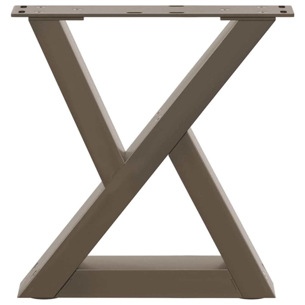 Pieds de table basse 2 pièces Acier naturel 30 x (30-31,3) cm Acier - XIOS
