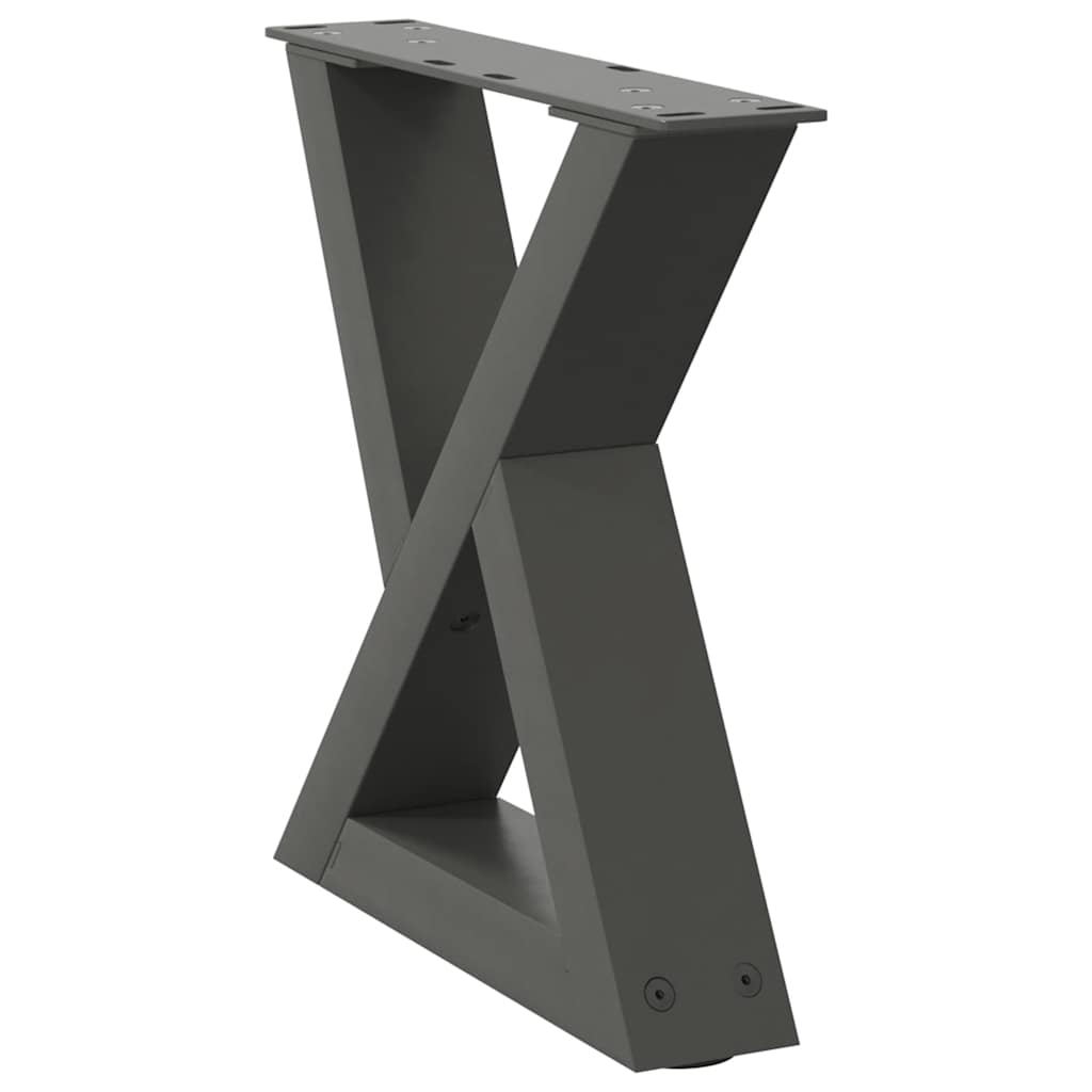 Pieds de table basse 2 pièces Anthracite 40 x (30-31,3) cm Acier - XIOS