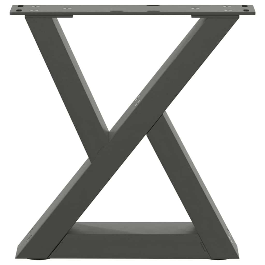 Pieds de table basse 2 pièces Anthracite 40 x (30-31,3) cm Acier - XIOS