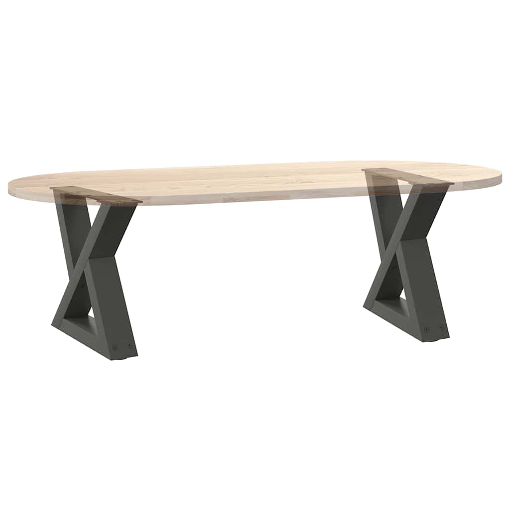 Pieds de table basse 2 pièces Anthracite 40 x (30-31,3) cm Acier - XIOS