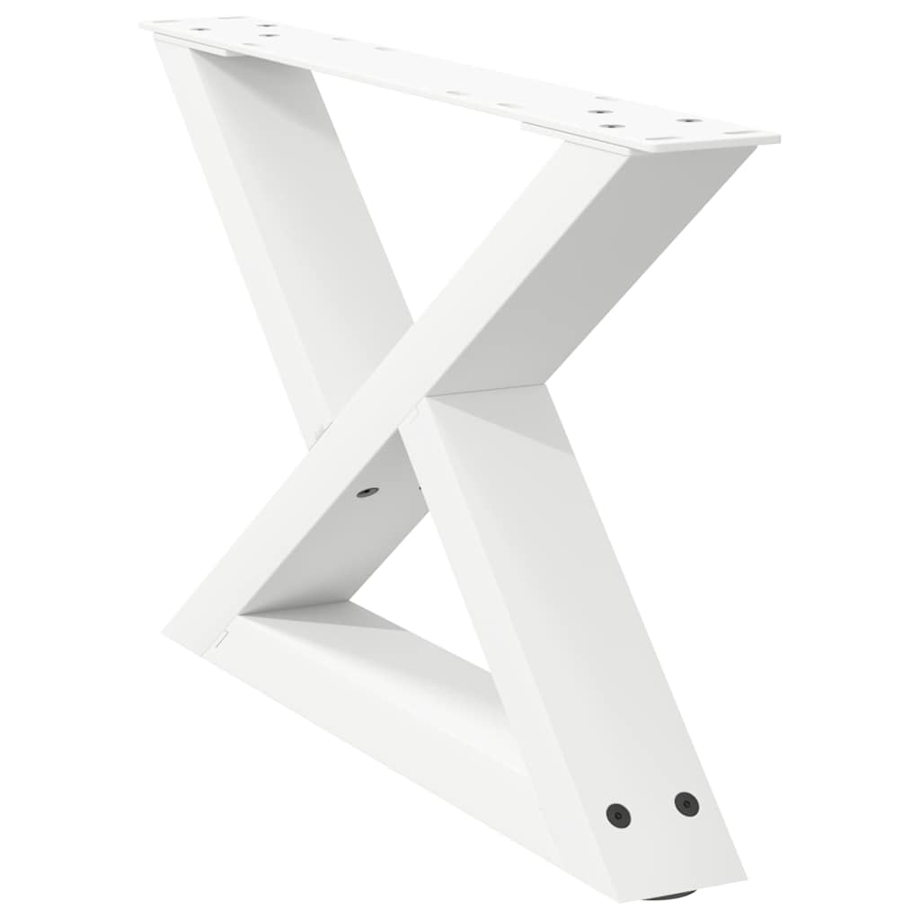 Pieds de table basse 2 pièces Blanc 50 x (30-31,3) cm Acier - XIOS