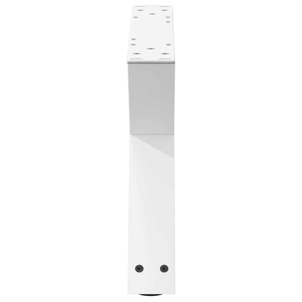 Pieds de table basse 2 pièces Blanc 50 x (30-31,3) cm Acier - XIOS