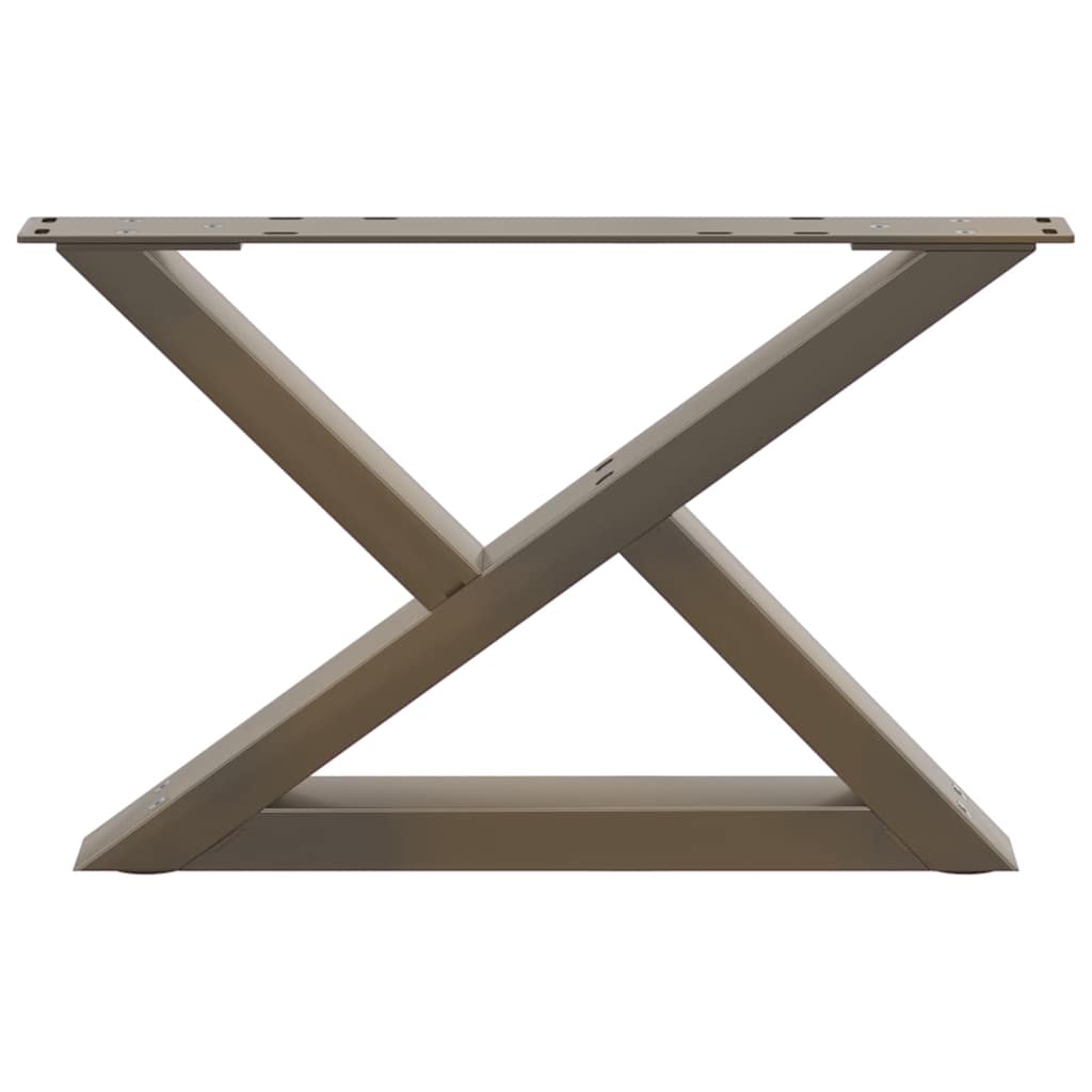 Pieds de table basse 2 pièces Acier naturel 50 x (30-31,3) cm Acier - XIOS