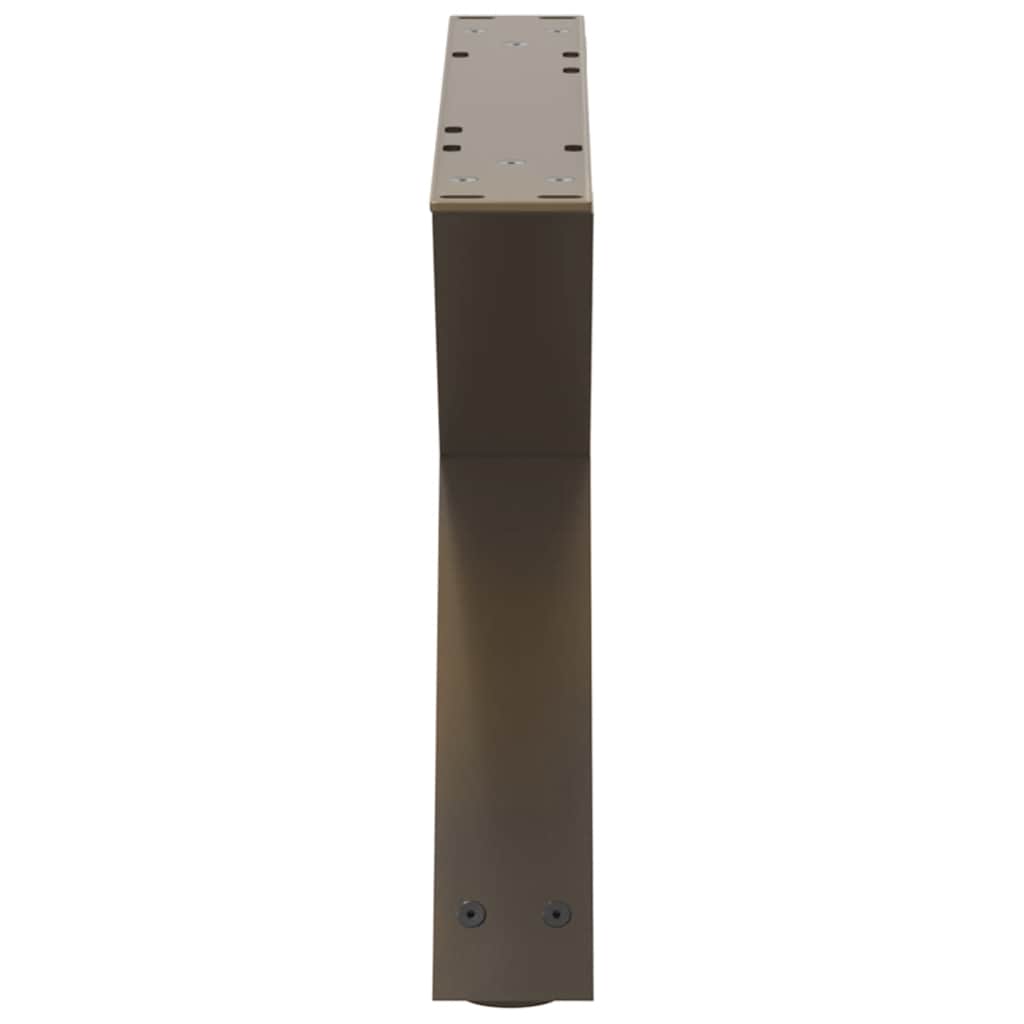 Pieds de table basse 2 pièces Acier naturel 50 x (30-31,3) cm Acier - XIOS