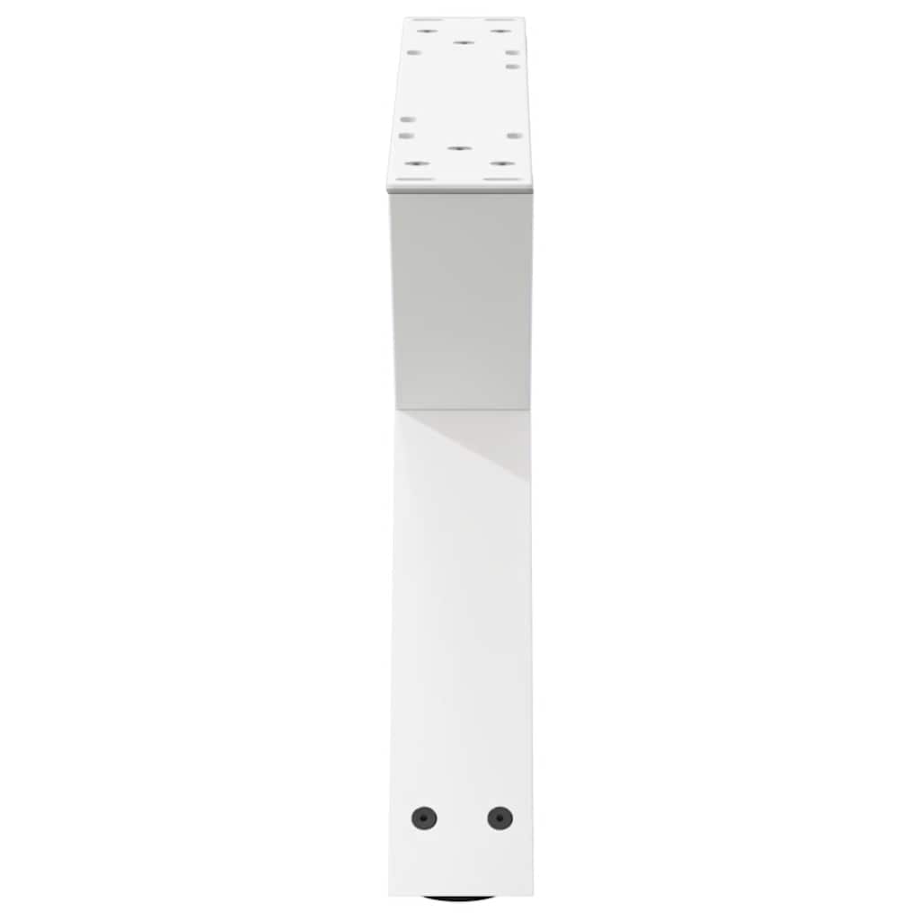 Pieds de table basse 2 pièces Blanc 60 x (30-31,3) cm Acier - XIOS