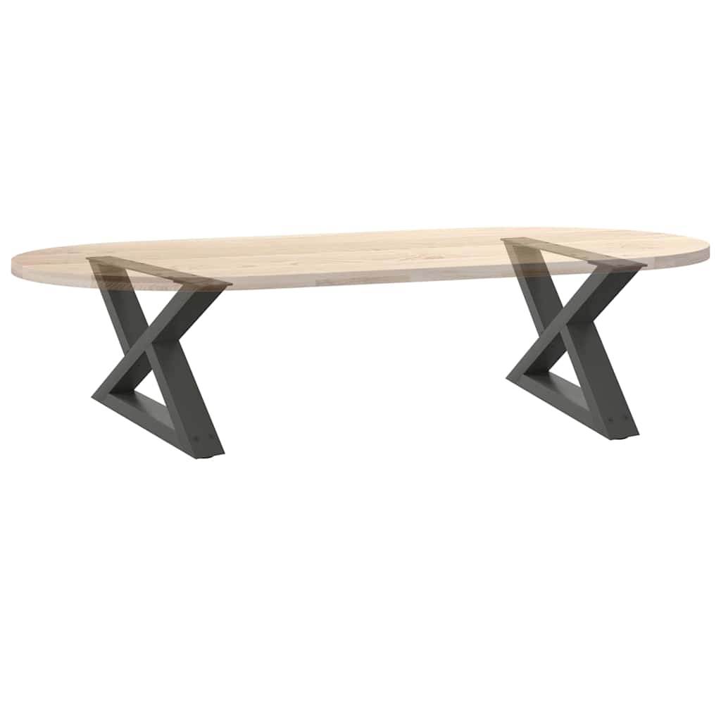 Pieds de table basse 2 pièces Anthracite 60 x (30-31,3) cm Acier - XIOS