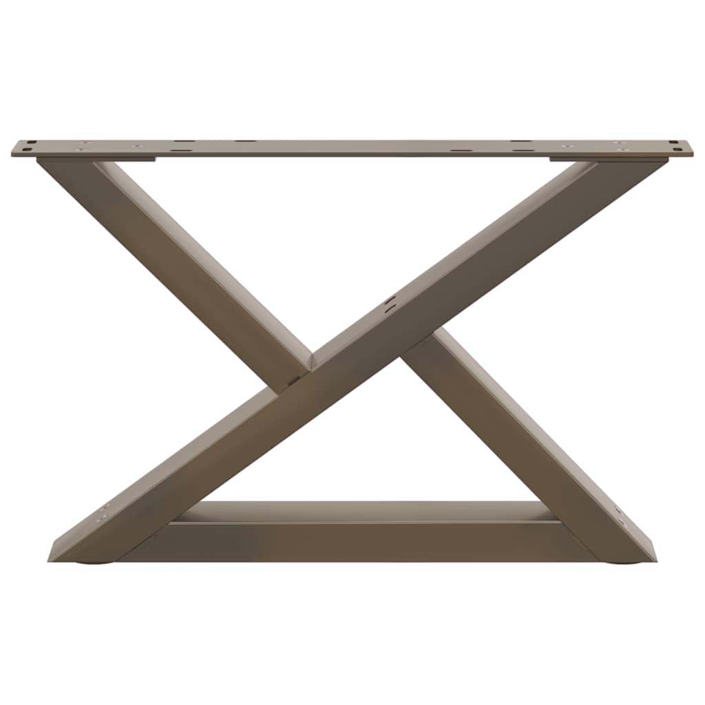 Pieds de table basse 2 pièces Acier naturel 60 x (30-31,3) cm Acier - XIOS