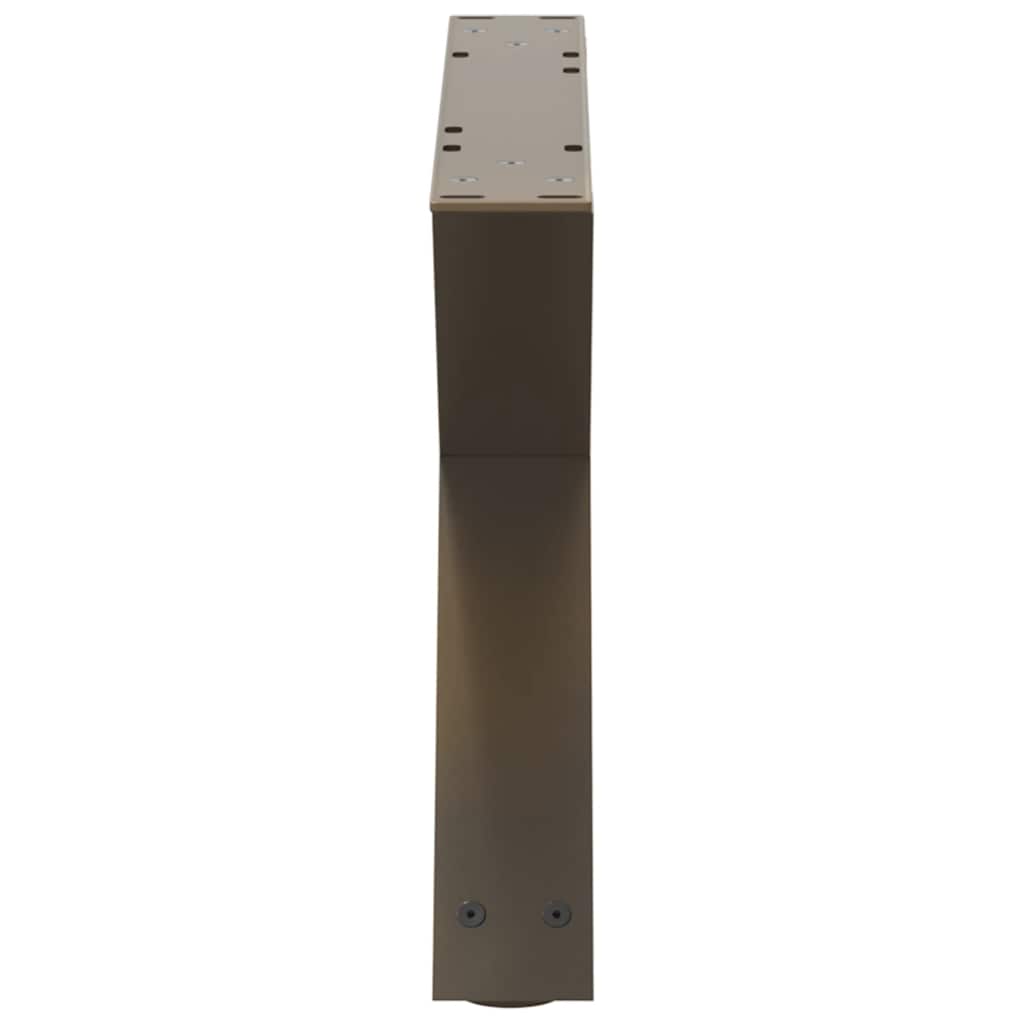 Pieds de table basse 2 pièces Acier naturel 60 x (30-31,3) cm Acier - XIOS