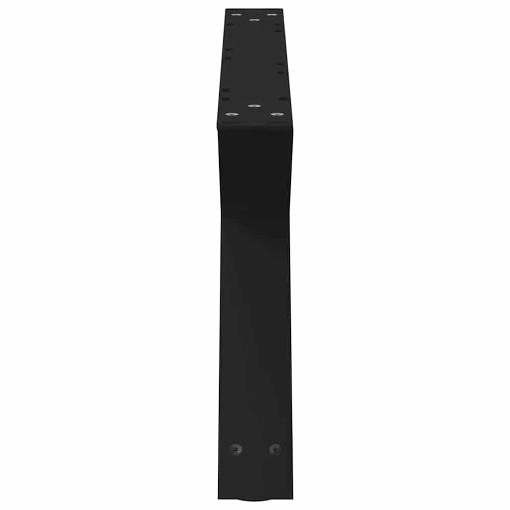 Pieds de table basse 2 pièces Noir 70 x (30-31,3) cm Acier - XIOS