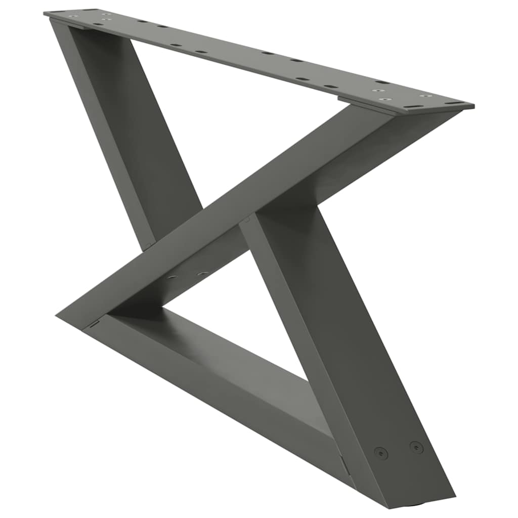 Pieds de table basse 2 pièces Anthracite 70 x (30-31,3) cm Acier - XIOS