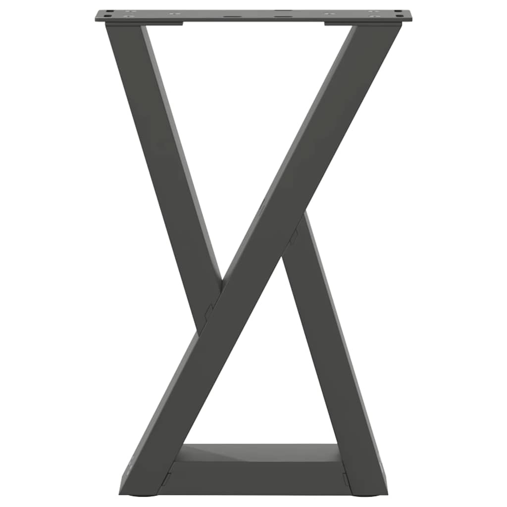 Pieds de table basse 2 pièces Anthracite 28 x (42-43,3) cm Acier - XIOS
