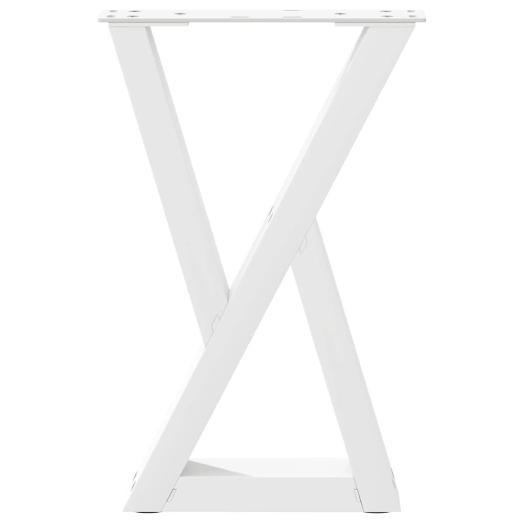 Pieds de table basse 2 pcs blanc 38x(42-43,3) cm acier Pieds de table vidaXL