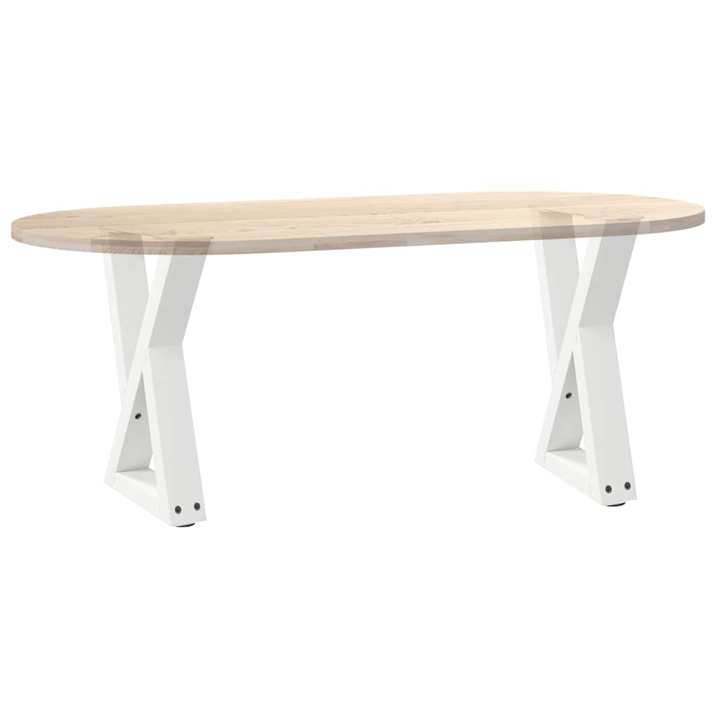 Pieds de table basse 2 pcs blanc 38x(42-43,3) cm acier Pieds de table vidaXL