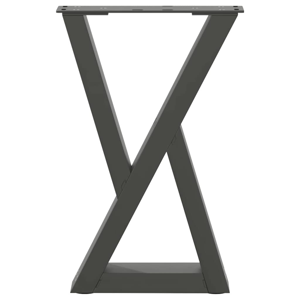 Pieds de table basse 2 pièces Anthracite 38 x (42-43,3) cm Acier - XIOS