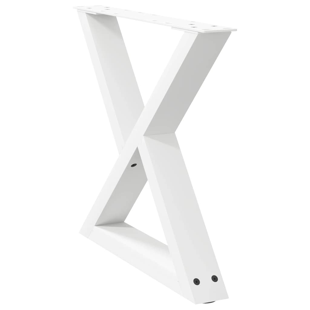 Pieds de table basse 2 pièces Blanc 50 x (42-43,3) cm Acier - XIOS