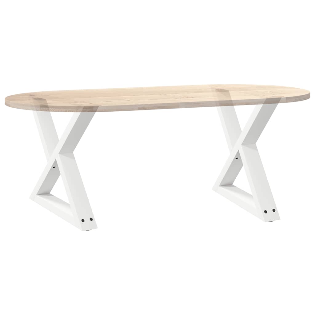 Pieds de table basse 2 pièces Blanc 50 x (42-43,3) cm Acier - XIOS