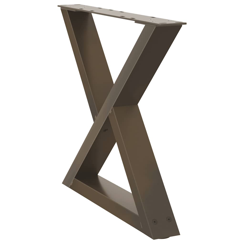 Pieds de table basse 2 pièces Acier naturel 50 x (42-43,3) cm Acier - XIOS