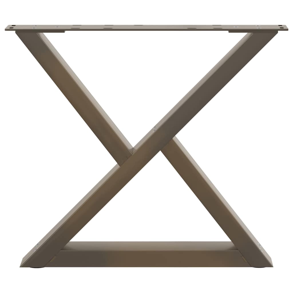 Pieds de table basse 2 pièces Acier naturel 50 x (42-43,3) cm Acier - XIOS