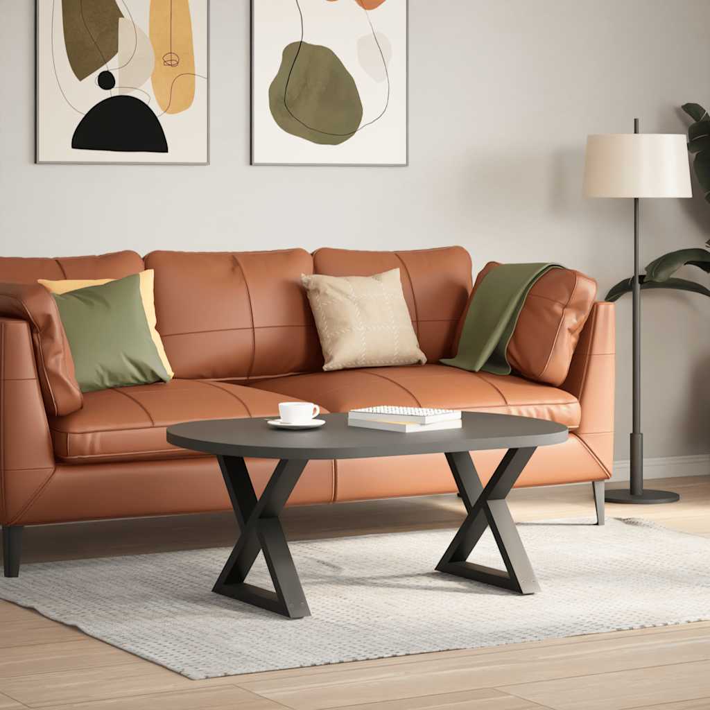 Pieds de table basse 2 pièces Anthracite 60 x (42-43,3) cm Acier - XIOS