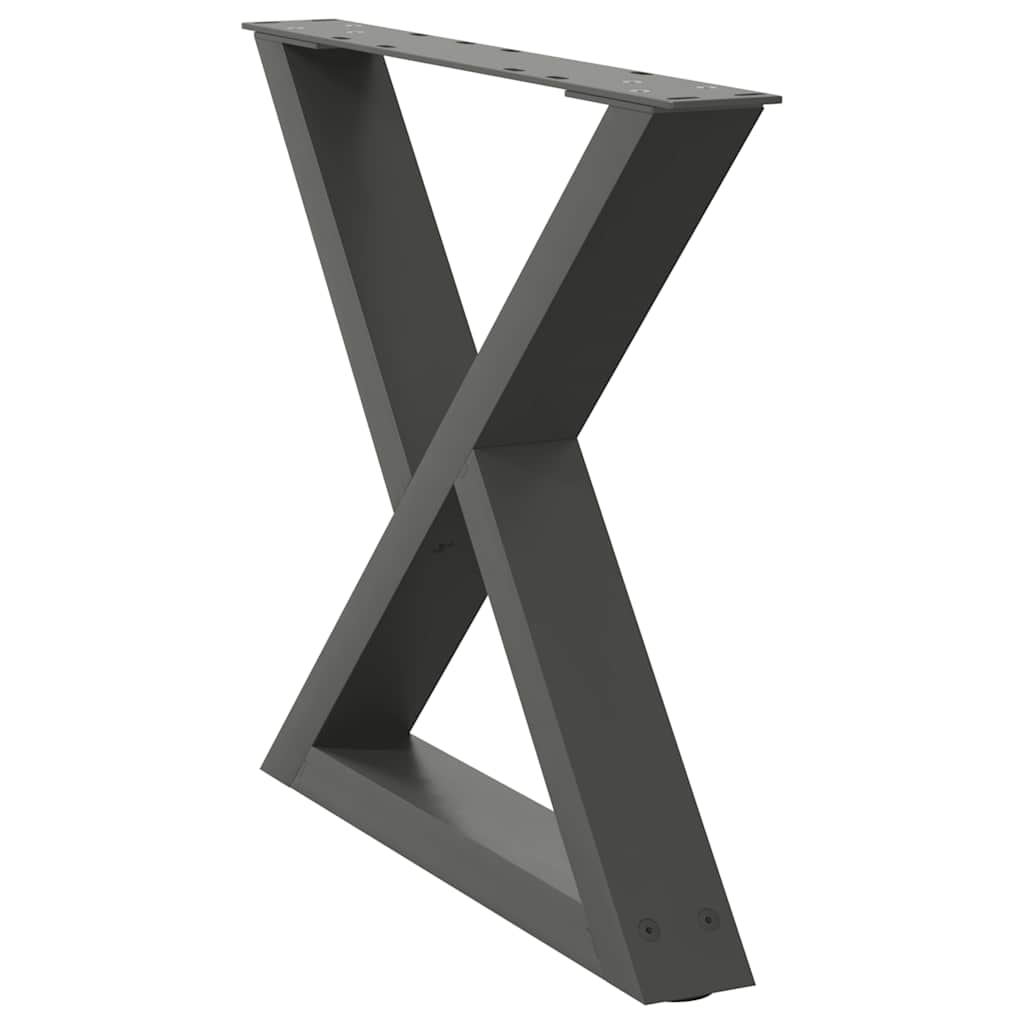 Pieds de table basse 2 pièces Anthracite 60 x (42-43,3) cm Acier - XIOS