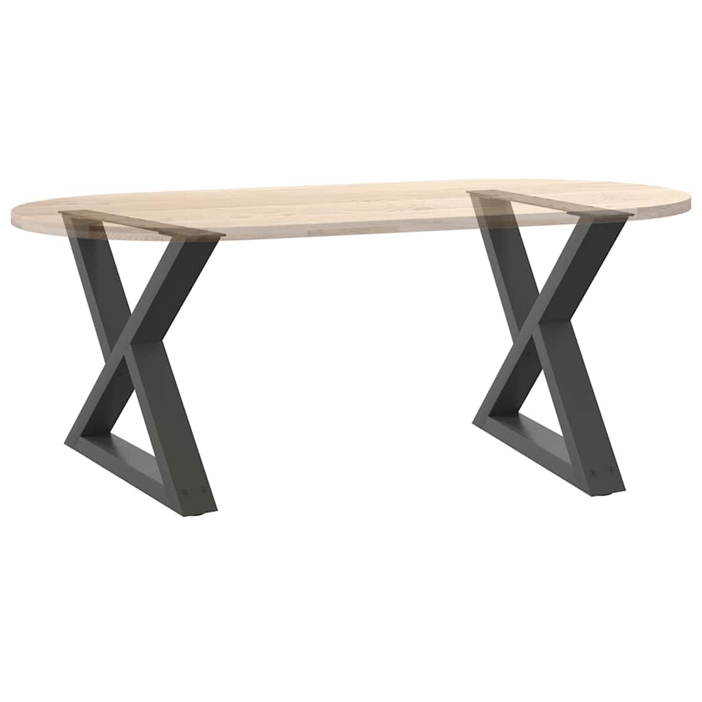 Pieds de table basse 2 pièces Anthracite 60 x (42-43,3) cm Acier - XIOS