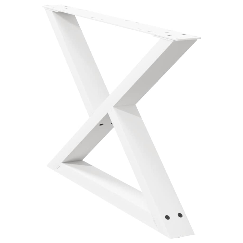 Pieds de table basse 2 pièces Blanc 70 x (42-43,3) cm Acier - XIOS