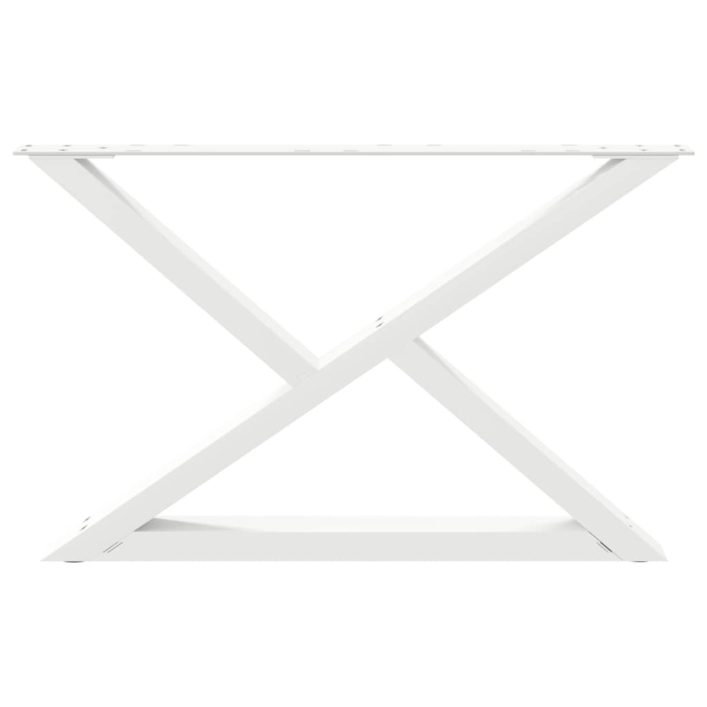 Pieds de table basse 2 pièces Blanc 70 x (42-43,3) cm Acier - XIOS