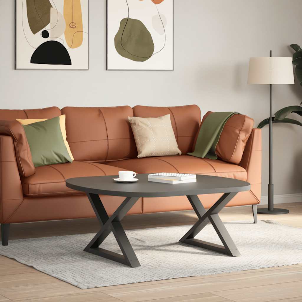Pieds de table basse 2 pièces Anthracite 70 x (42-43,3) cm Acier - XIOS