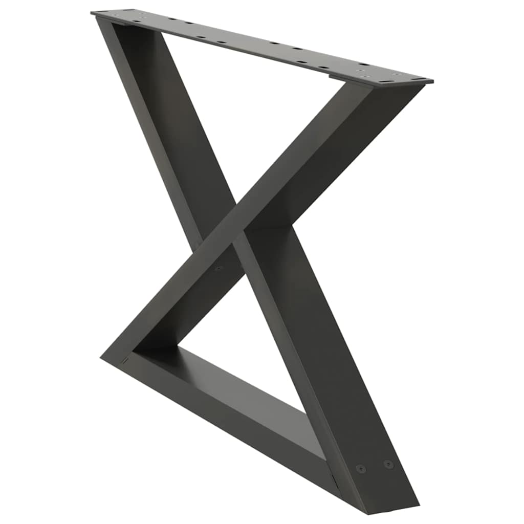 Pieds de table basse 2 pièces Anthracite 70 x (42-43,3) cm Acier - XIOS