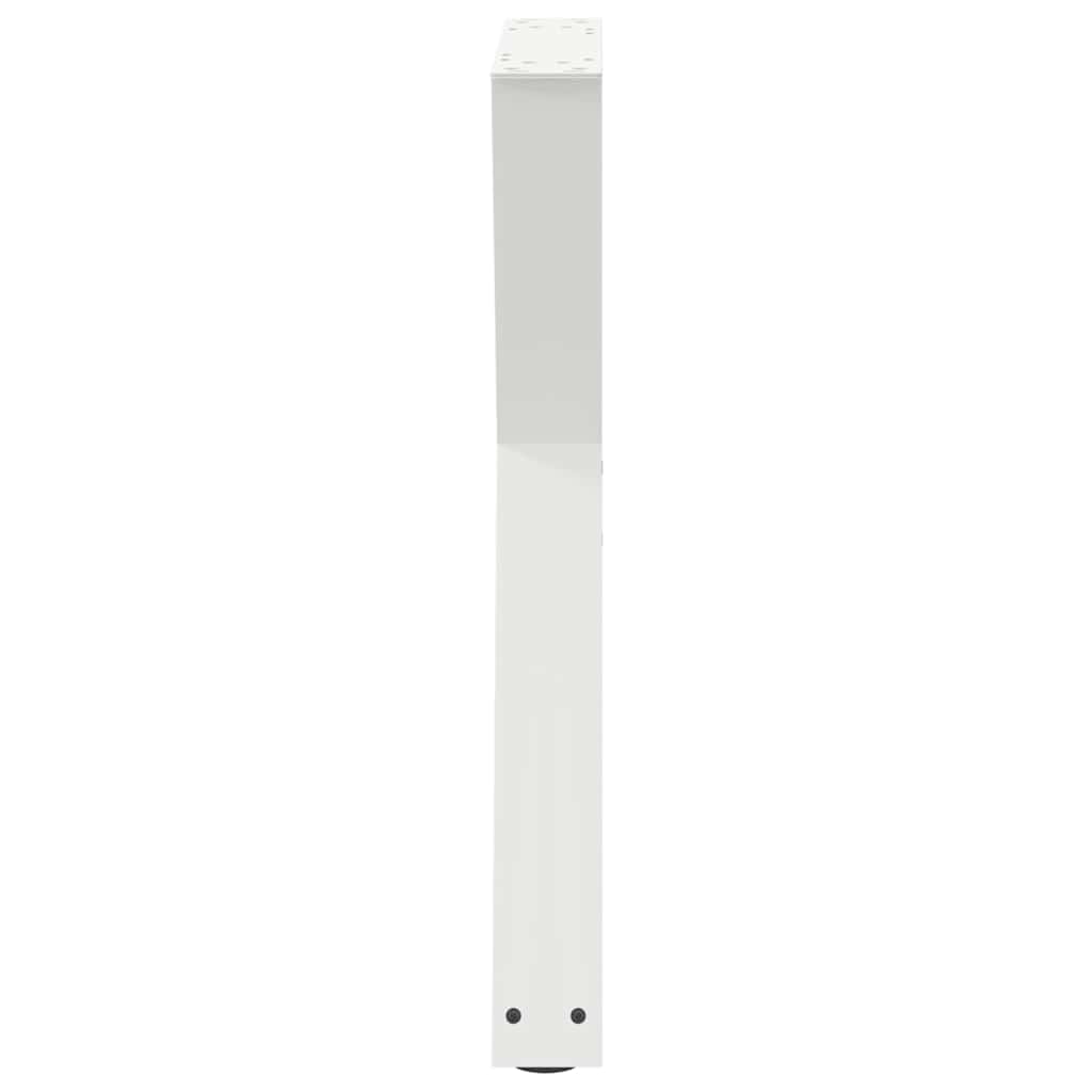 Pieds de table à manger 2 pièces Blanc 50 x (72-73,3) cm Acier - XIOS