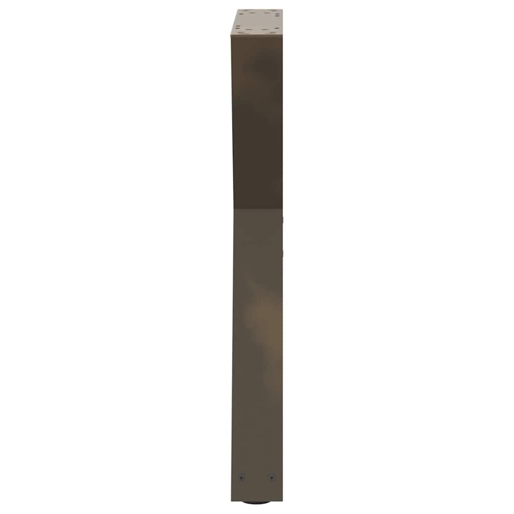 Pieds de table à manger 2 pièces Acier naturel 50 x (72-73,3) cm Acier - XIOS